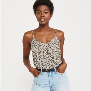Abercrombie & Fitch Leopard Ruffle Camisole